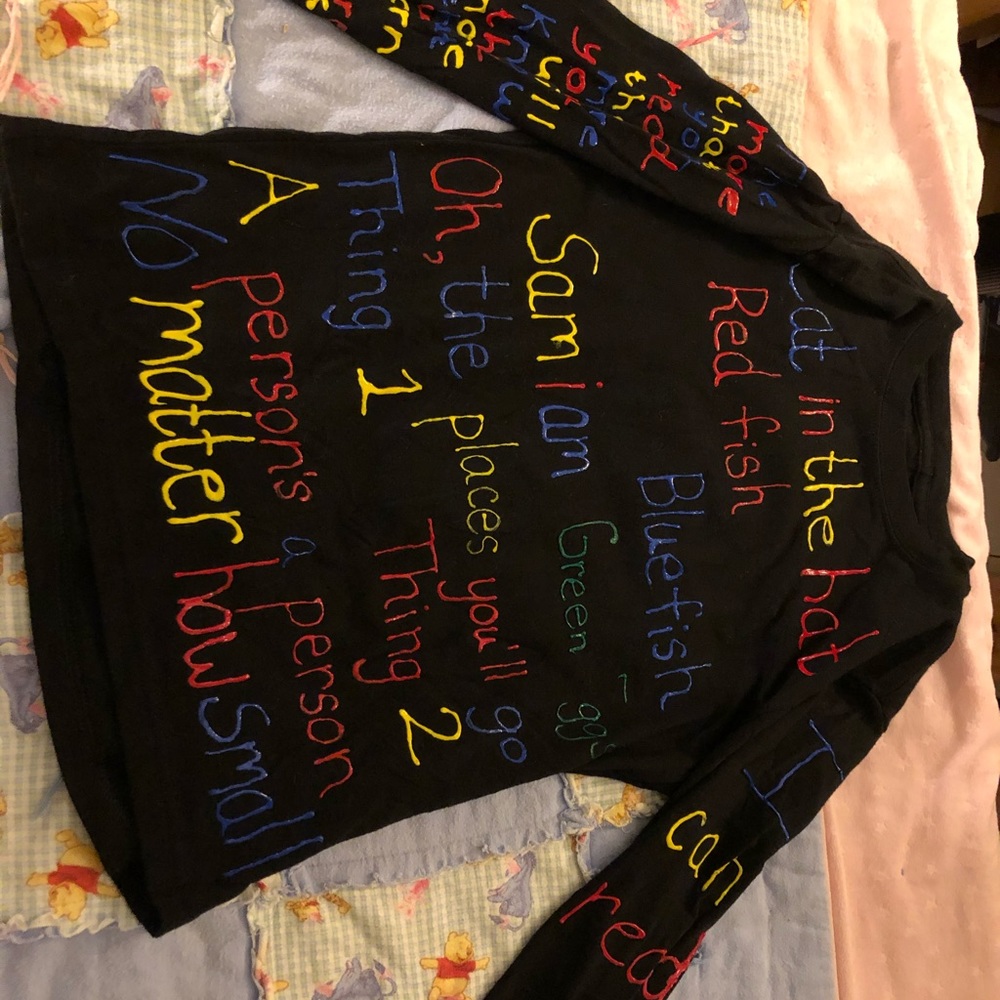 Handmade Dr. Seuss word shirt